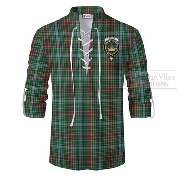 Tartan Vibes Clothing Gayre Tartan Ghillie Kilt Shirt with Family Crest and Bearded Skull Holding Bottles of Whiskey