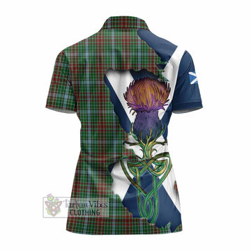 Tartan Vibes Clothing Gayre Tartan Family Crest Women's Polo Shirt Scottish Thistle Celtic Inspired