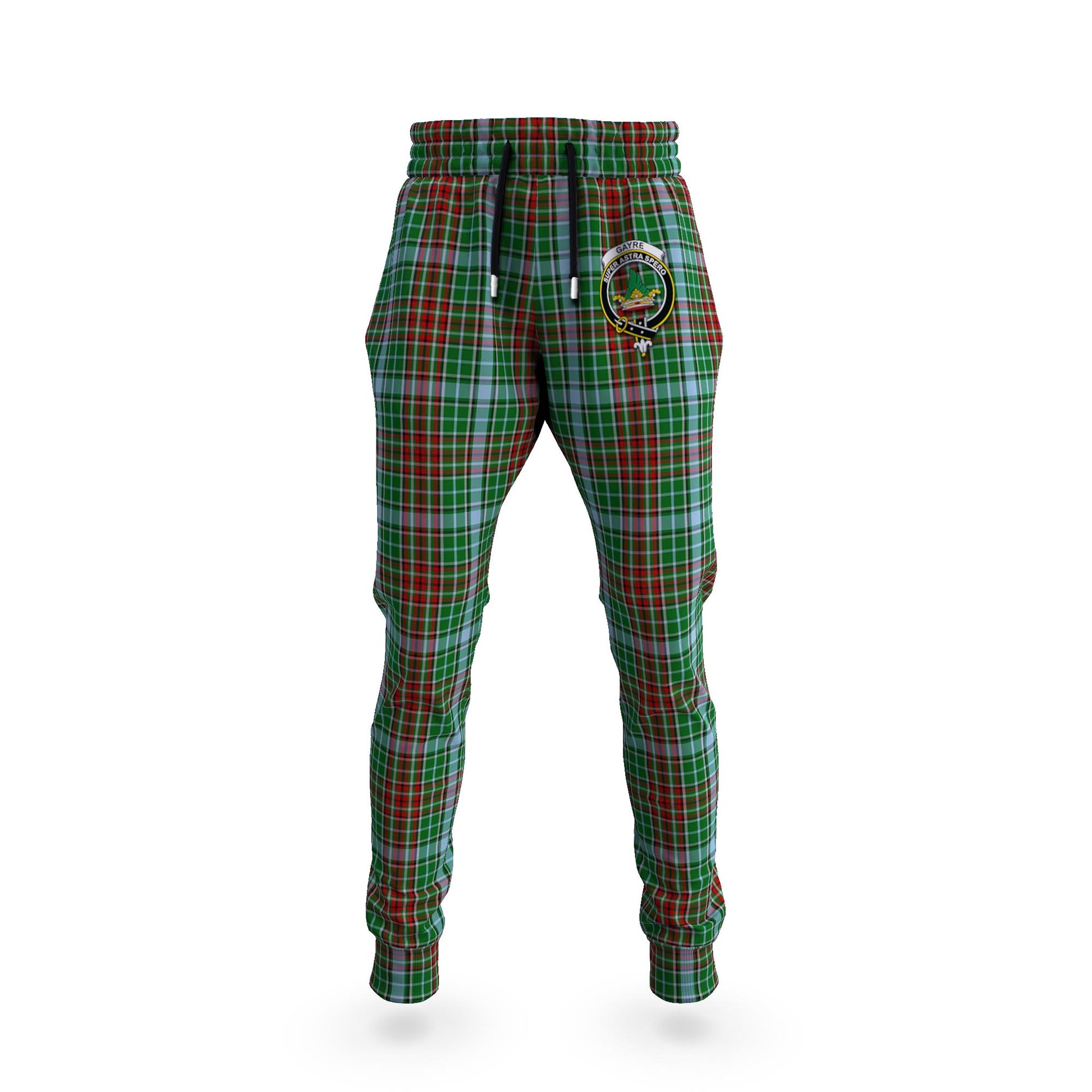 Gayre Tartan Joggers Pants with Family Crest 5XL - Tartan Vibes Clothing