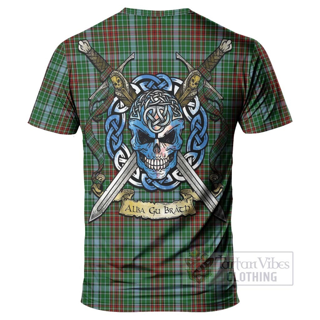 Gayre Tartan T-Shirt with Family Crest Celtic Skull Style - Tartan Vibes Clothing