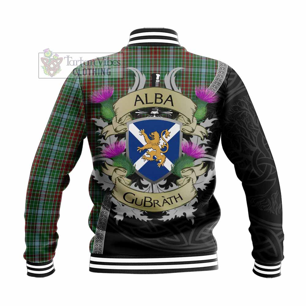 Tartan Vibes Clothing Gayre Tartan Family Crest Baseball Jacket Lion Rampant Royal Thistle Shield Celtic Inspired