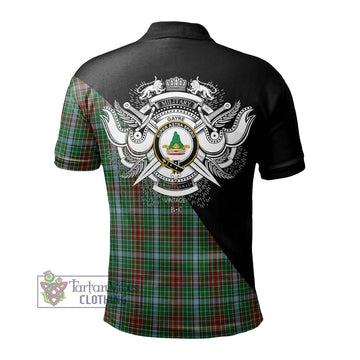 Gayre Tartan Polo Shirt with Family Crest and Military Logo Style - Tartan Vibes Clothing