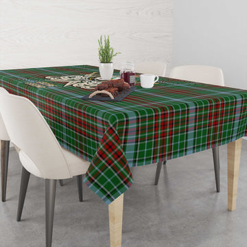 Gayre Tartan Tablecloth with Clan Crest and the Golden Sword of Courageous Legacy