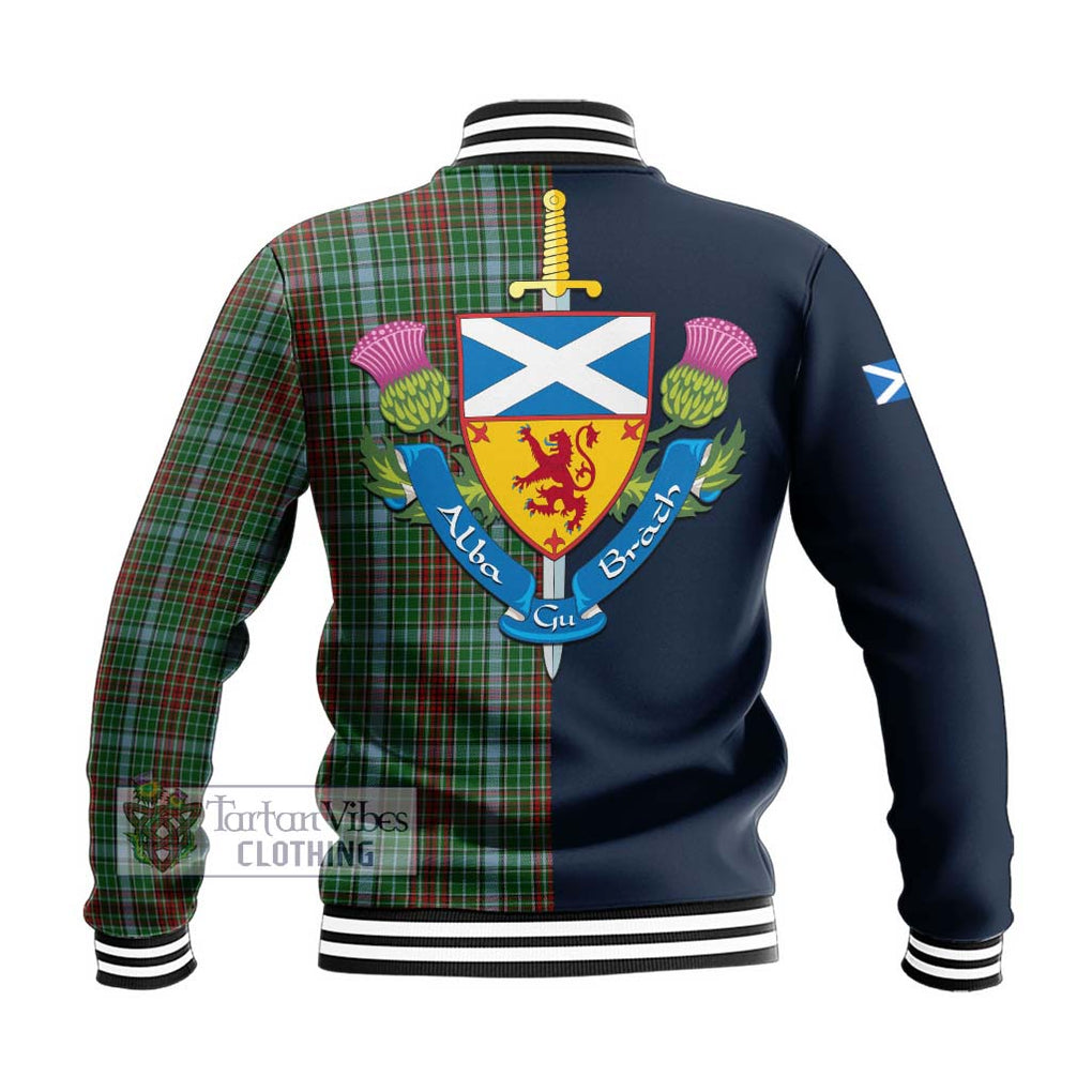 Tartan Vibes Clothing Gayre Tartan Baseball Jacket with Scottish Lion Royal Arm Half Style