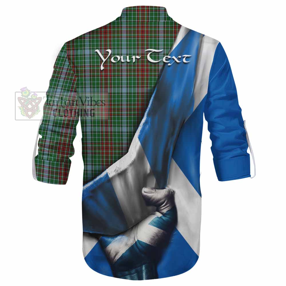 Tartan Vibes Clothing Gayre Tartan Ghillie Kilt Shirt with Family Crest Scotland Patriotic Style