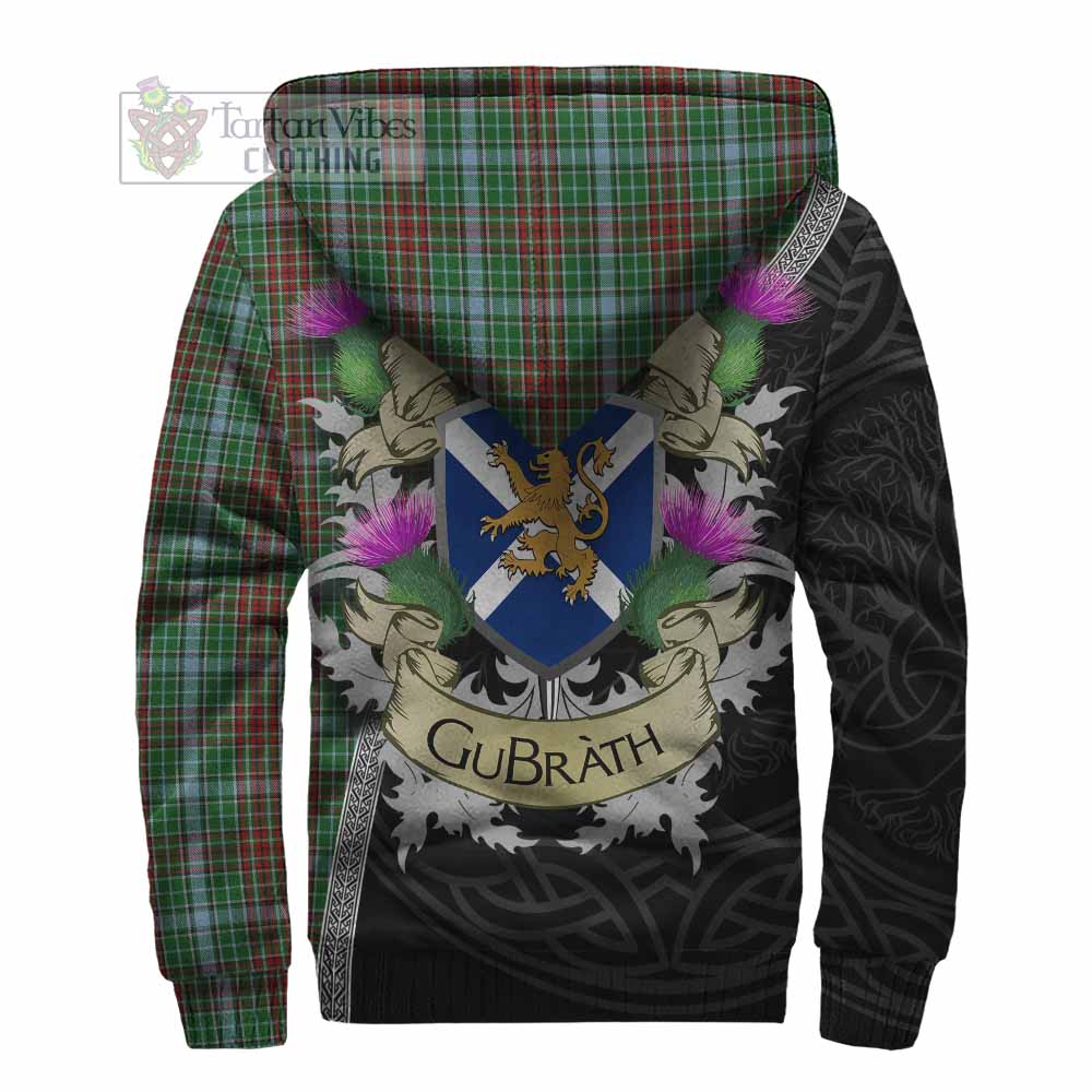 Tartan Vibes Clothing Gayre Tartan Family Crest Sherpa Hoodie Lion Rampant Royal Thistle Shield Celtic Inspired