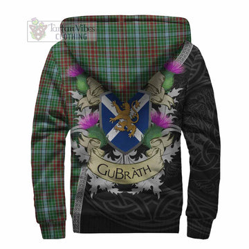 Tartan Vibes Clothing Gayre Tartan Family Crest Sherpa Hoodie Lion Rampant Royal Thistle Shield Celtic Inspired