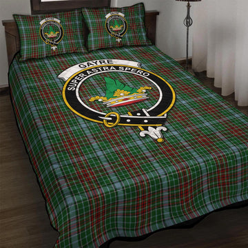 Gayre Tartan Quilt Bed Set with Family Crest