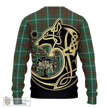 Gayre Tartan Knitted Sweater with Family Crest Celtic Wolf Style - Tartan Vibes Clothing