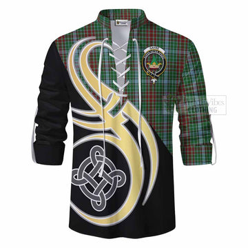 Tartan Vibes Clothing Gayre Tartan Ghillie Kilt Shirt with Family Crest and Celtic Symbol Style