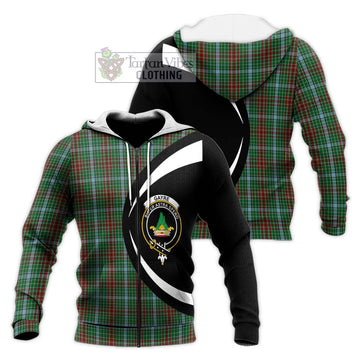 Gayre Tartan Knitted Hoodie with Family Crest Circle Style Unisex Knitted Zip Hoodie - Tartan Vibes Clothing