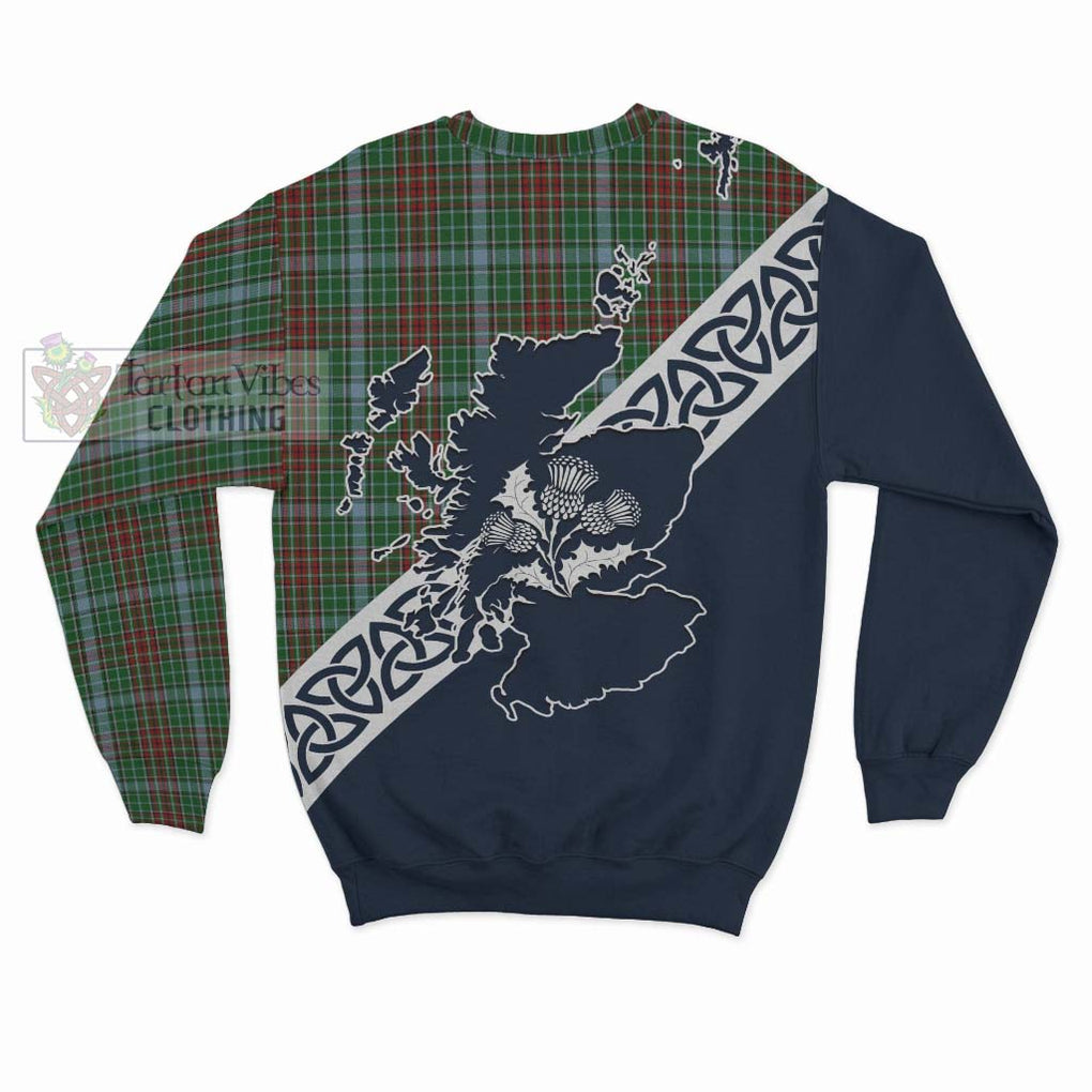 Tartan Vibes Clothing Gayre Tartan Sweatshirt Featuring Thistle and Scotland Map
