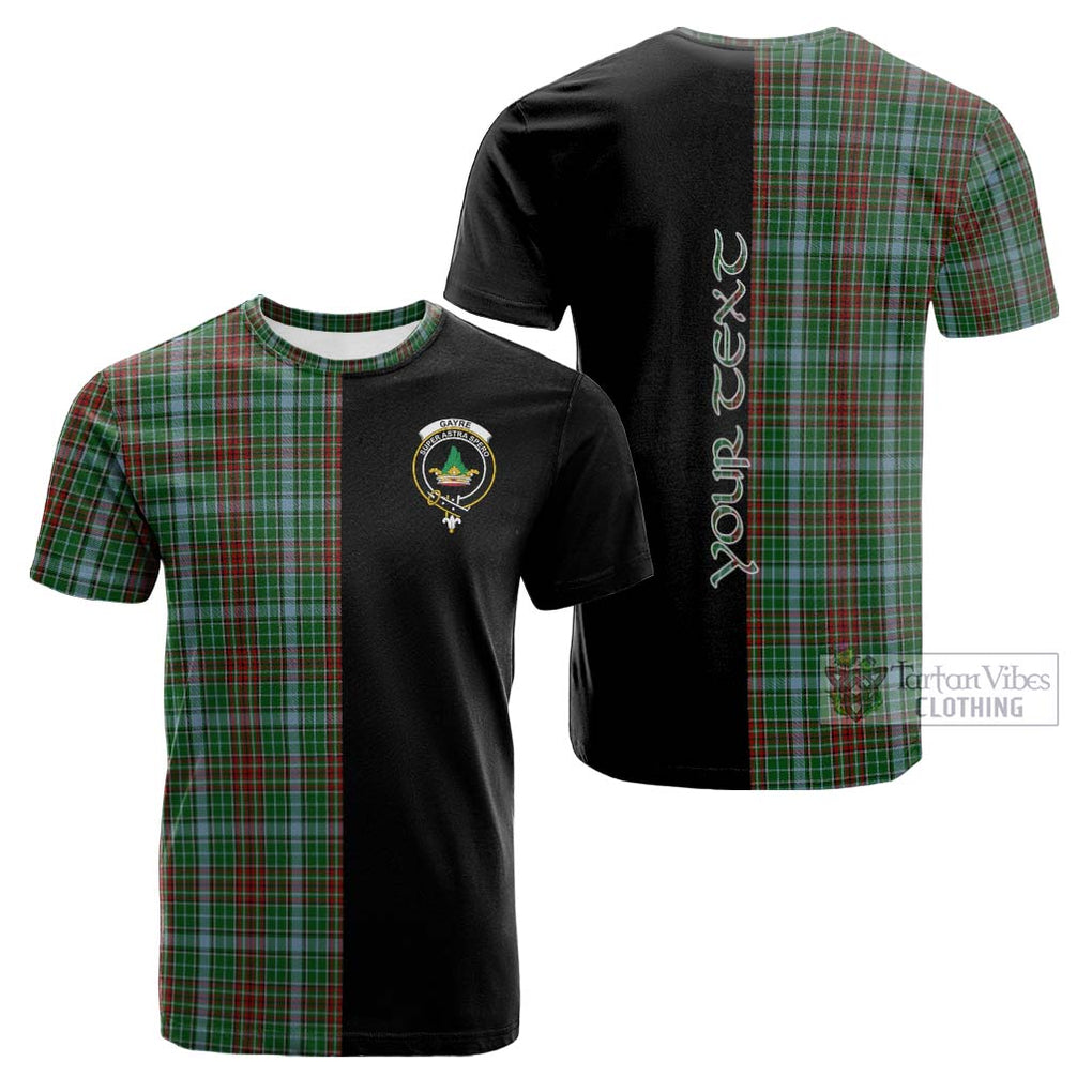 Tartan Vibes Clothing Gayre Tartan Cotton T-shirt with Family Crest and Half Of Me Style