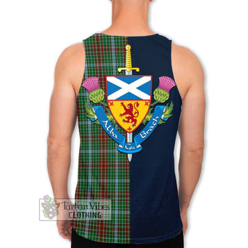 Tartan Vibes Clothing Gayre Tartan Men's Tank Top with Scottish Lion Royal Arm Half Style