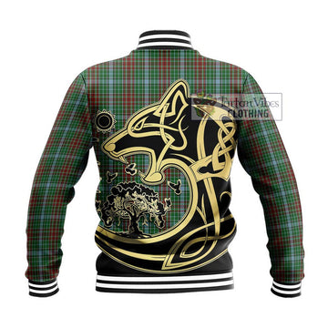 Gayre Tartan Baseball Jacket with Family Crest Celtic Wolf Style - Tartan Vibes Clothing