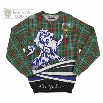 Gayre Tartan Sweatshirt with Alba Gu Brath Regal Lion Emblem - Tartanvibesclothing Shop