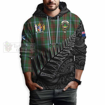 Gayre Crest Tartan Hoodie with New Zealand Silver Fern Half Style