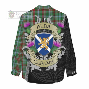 Gayre Tartan Family Crest Women's Casual Shirt Lion Rampant Royal Thistle Shield Celtic Inspired