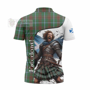 Gayre Crest Tartan Zipper Polo Shirt Inspired by the Freedom of Scottish Warrior