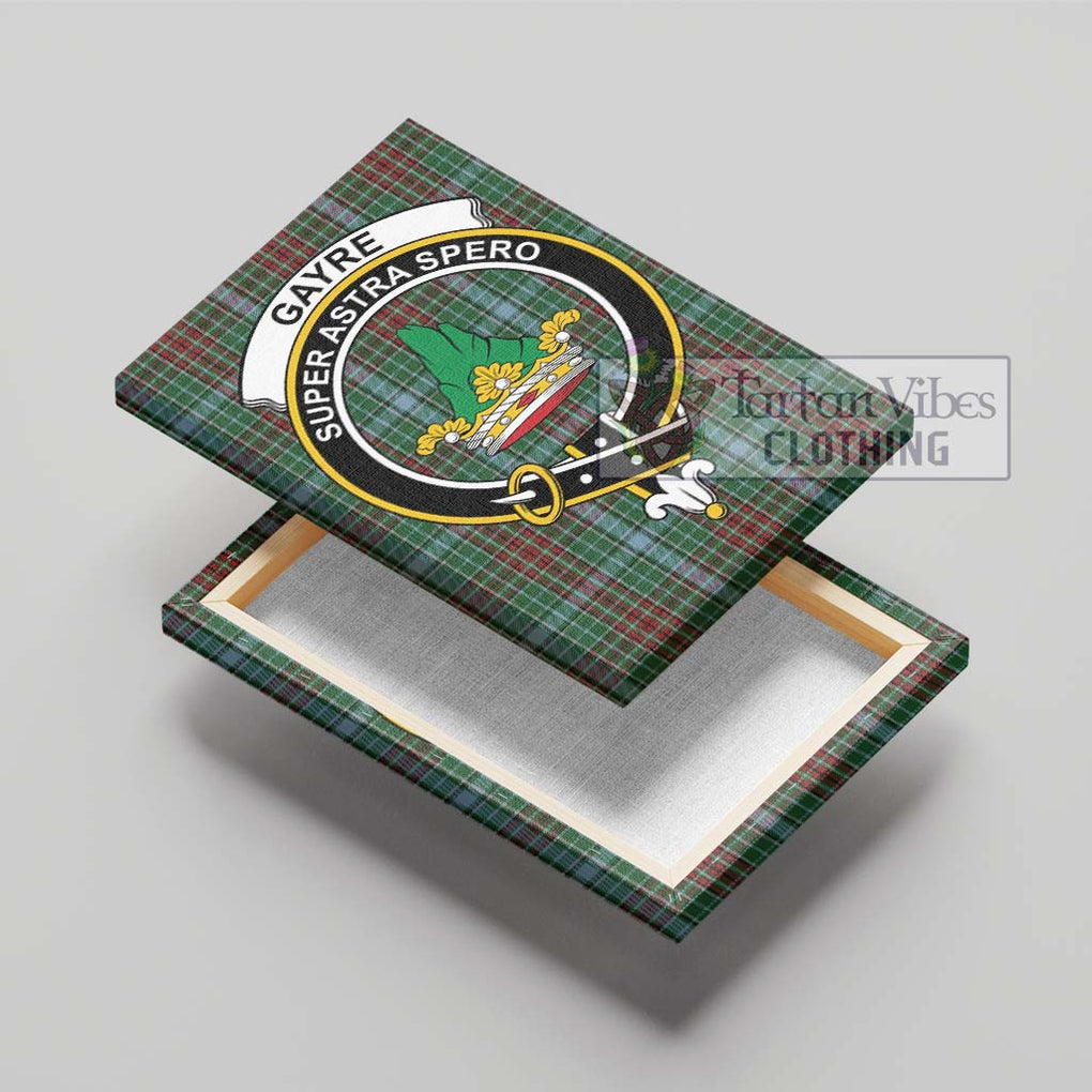 Gayre Tartan Canvas Print Wall Art with Family Crest - Tartan Vibes Clothing