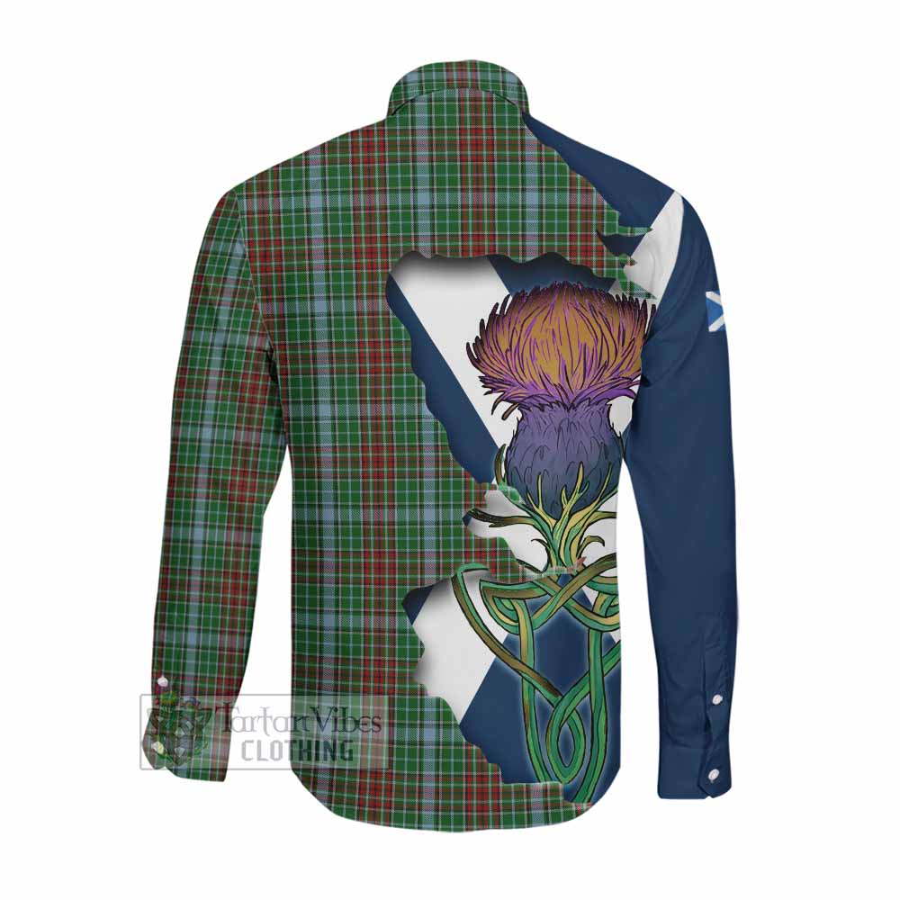 Tartan Vibes Clothing Gayre Tartan Family Crest Long Sleeve Button Shirt Scottish Thistle Celtic Inspired