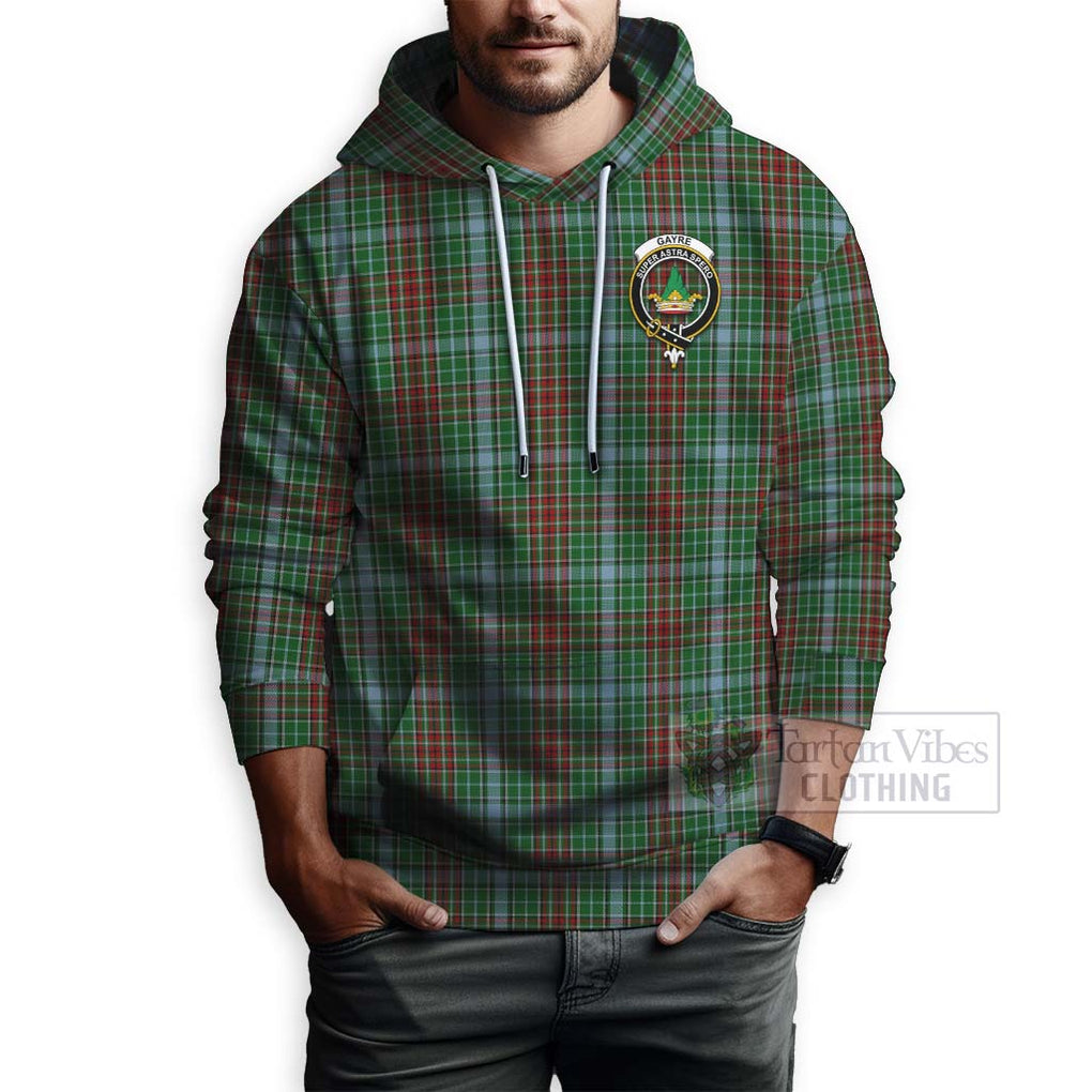Tartan Vibes Clothing Gayre Tartan Hoodie with Family Crest Celtic Skull Style