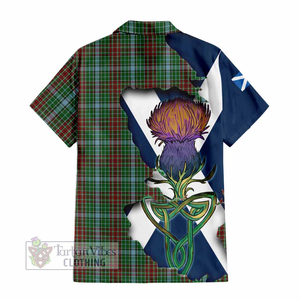 Tartan Vibes Clothing Gayre Tartan Family Crest Short Sleeve Button Shirt Scottish Thistle Celtic Inspired