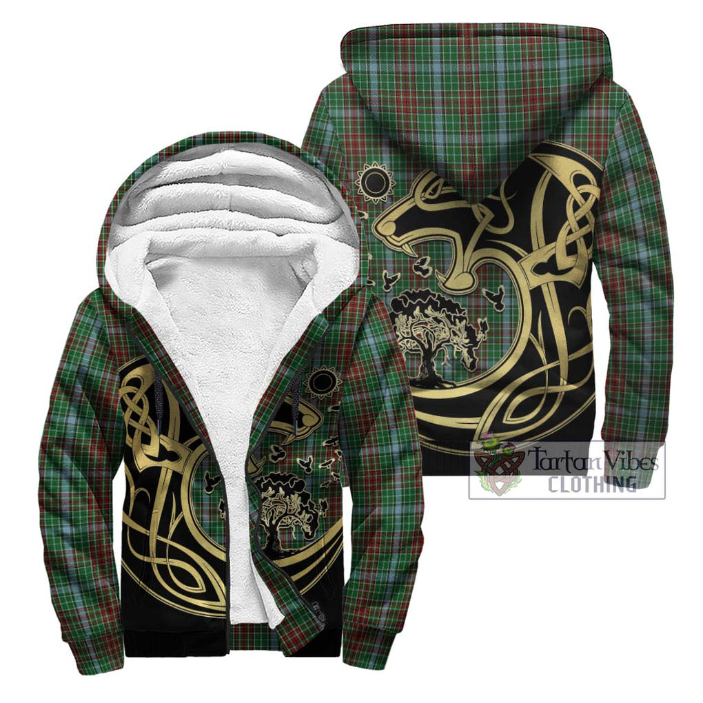 Gayre Tartan Sherpa Hoodie with Family Crest Celtic Wolf Style Unisex - Tartan Vibes Clothing