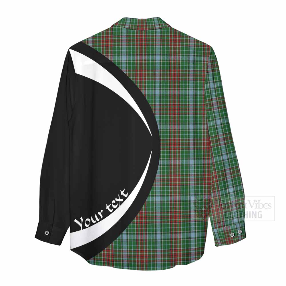 Tartan Vibes Clothing Gayre Tartan Women's Casual Shirt with Family Crest Circle Style