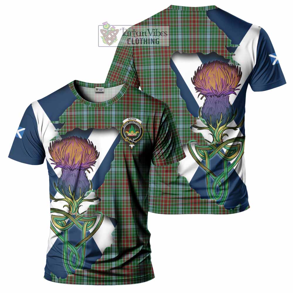 Tartan Vibes Clothing Gayre Tartan Family Crest T-Shirt Scottish Thistle Celtic Inspired