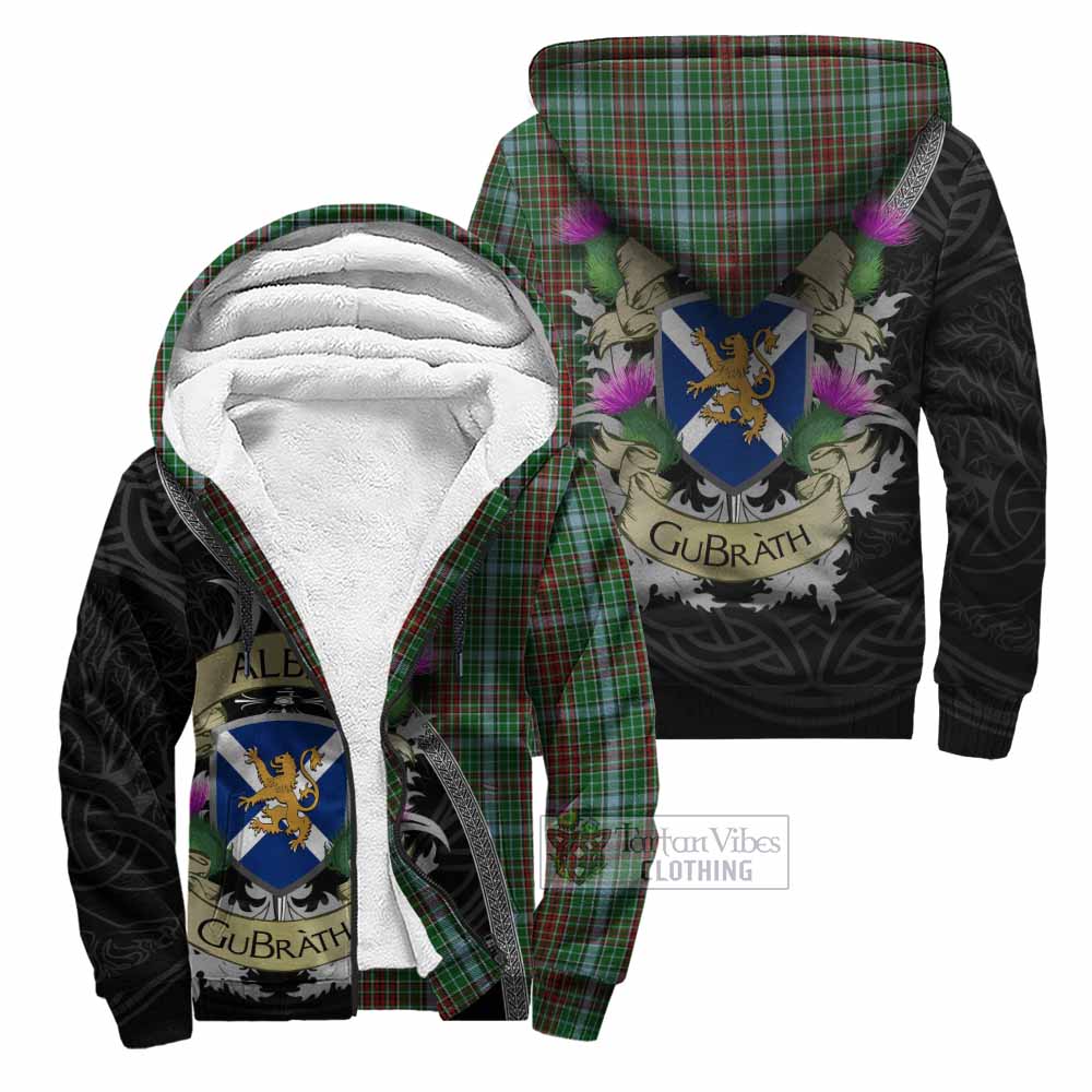Tartan Vibes Clothing Gayre Tartan Family Crest Sherpa Hoodie Lion Rampant Royal Thistle Shield Celtic Inspired