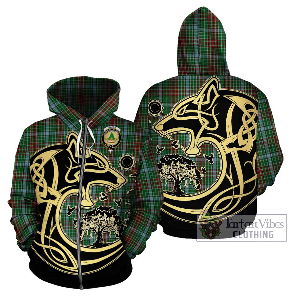 Gayre Tartan Hoodie with Family Crest Celtic Wolf Style - Tartan Vibes Clothing