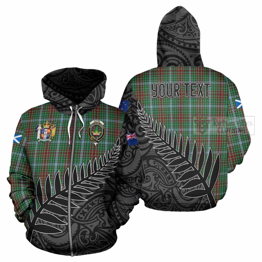 Tartan Vibes Clothing Gayre Crest Tartan Hoodie with New Zealand Silver Fern Half Style
