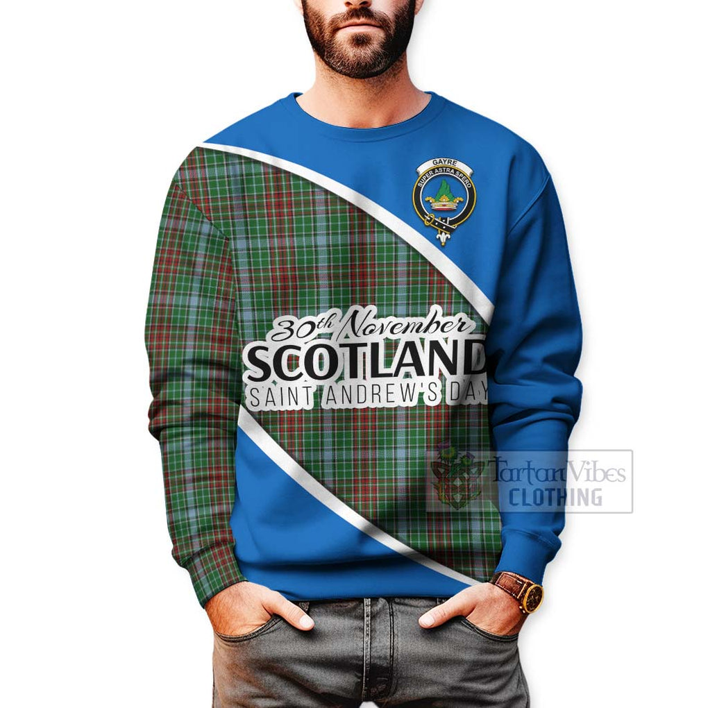 Tartan Vibes Clothing Gayre Family Crest Tartan Sweatshirt Celebrate Saint Andrew's Day in Style