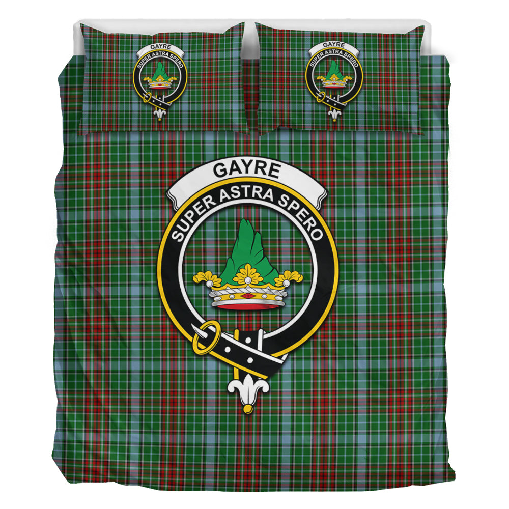 Gayre Tartan Bedding Set with Family Crest - Tartan Vibes Clothing