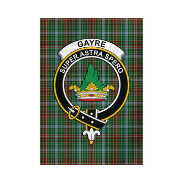Gayre Tartan Garden Flag with Family Crest