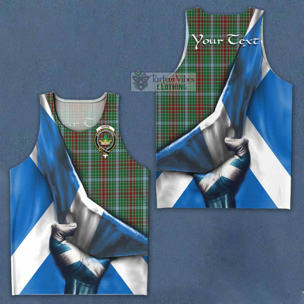 Tartan Vibes Clothing Gayre Tartan Men's Tank Top with Family Crest Scotland Patriotic Style
