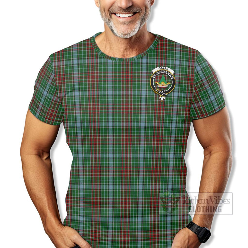 Gayre Tartan T-Shirt with Family Crest Celtic Skull Style - Tartan Vibes Clothing