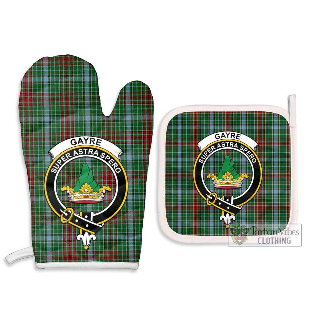 Gayre Tartan Combo Oven Mitt & Pot-Holder with Family Crest Combo 1 Oven Mitt & 2 Pot-Holder White - Tartan Vibes Clothing