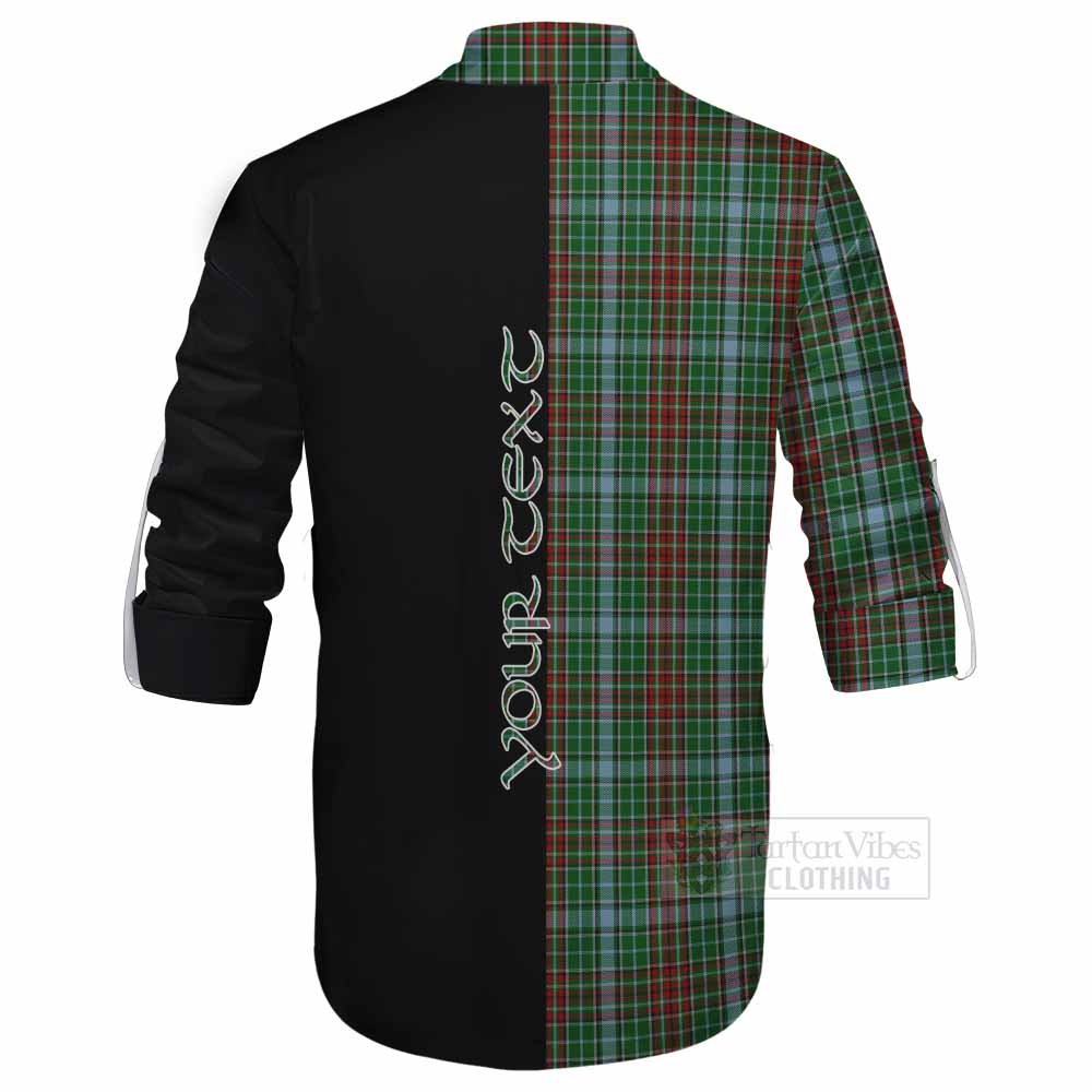 Tartan Vibes Clothing Gayre Tartan Ghillie Kilt Shirt with Family Crest and Half Of Me Style