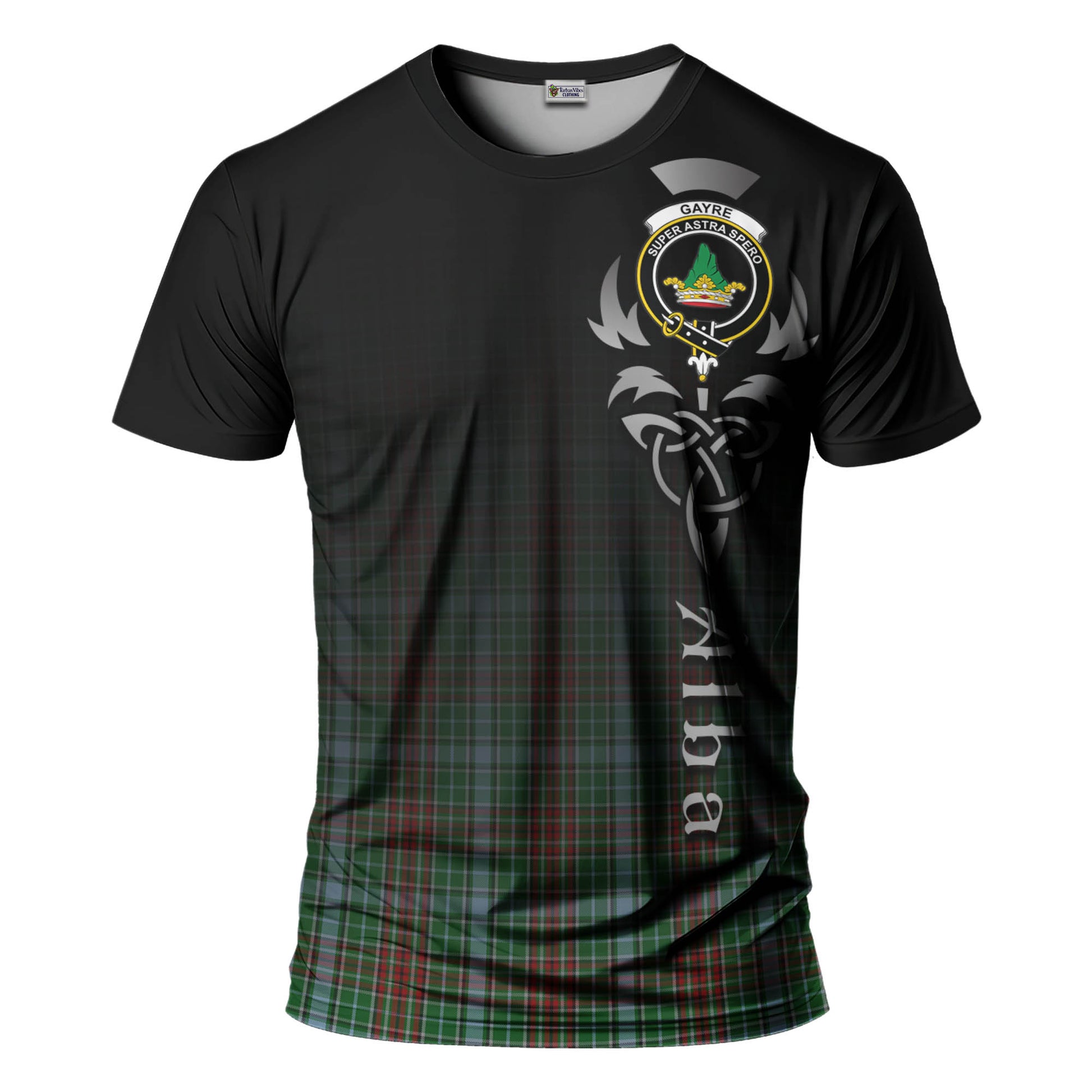 Tartan Vibes Clothing Gayre Tartan T-Shirt Featuring Alba Gu Brath Family Crest Celtic Inspired