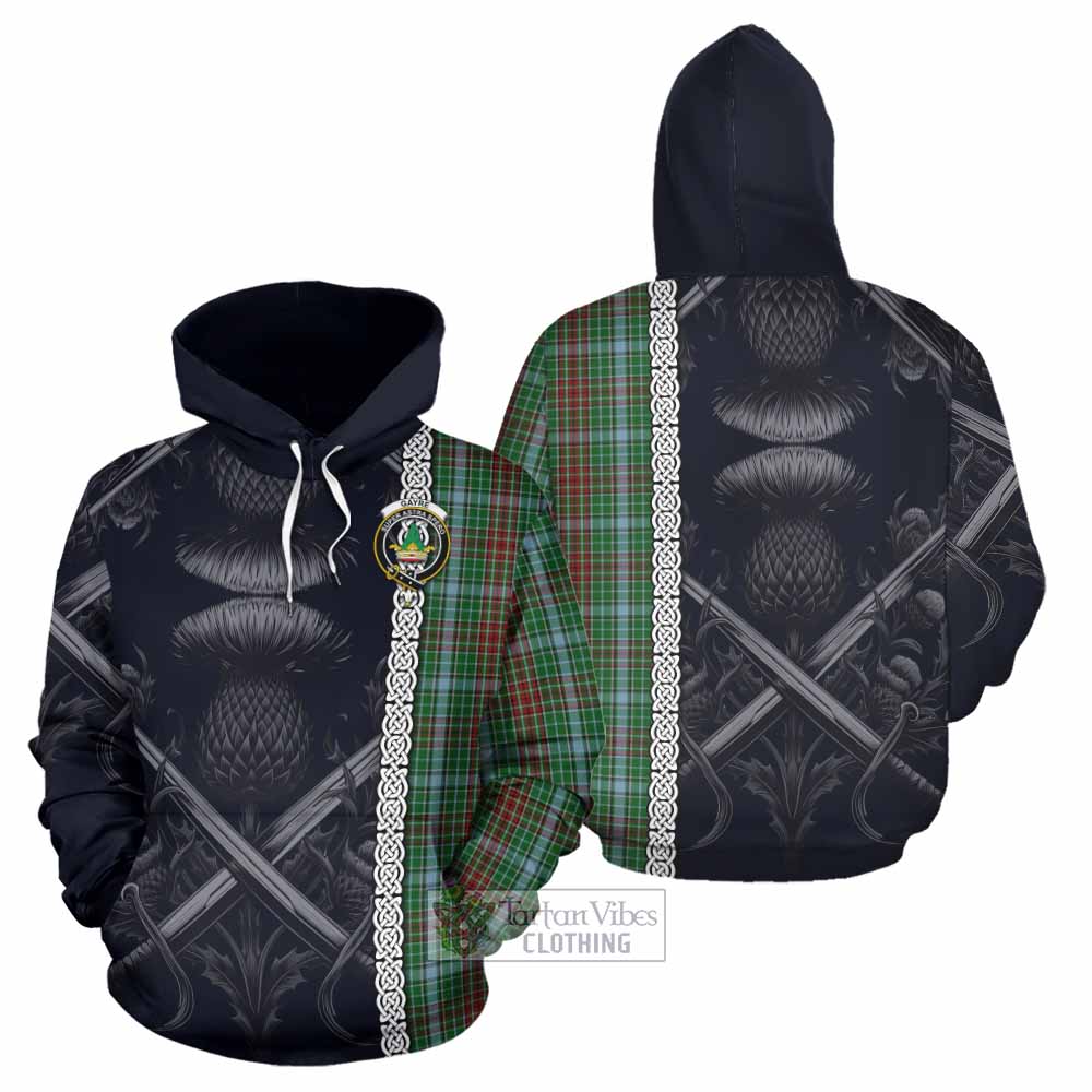 Tartan Vibes Clothing Gayre Tartan Hoodie with Family Crest Cross Sword Thistle Celtic Vibes