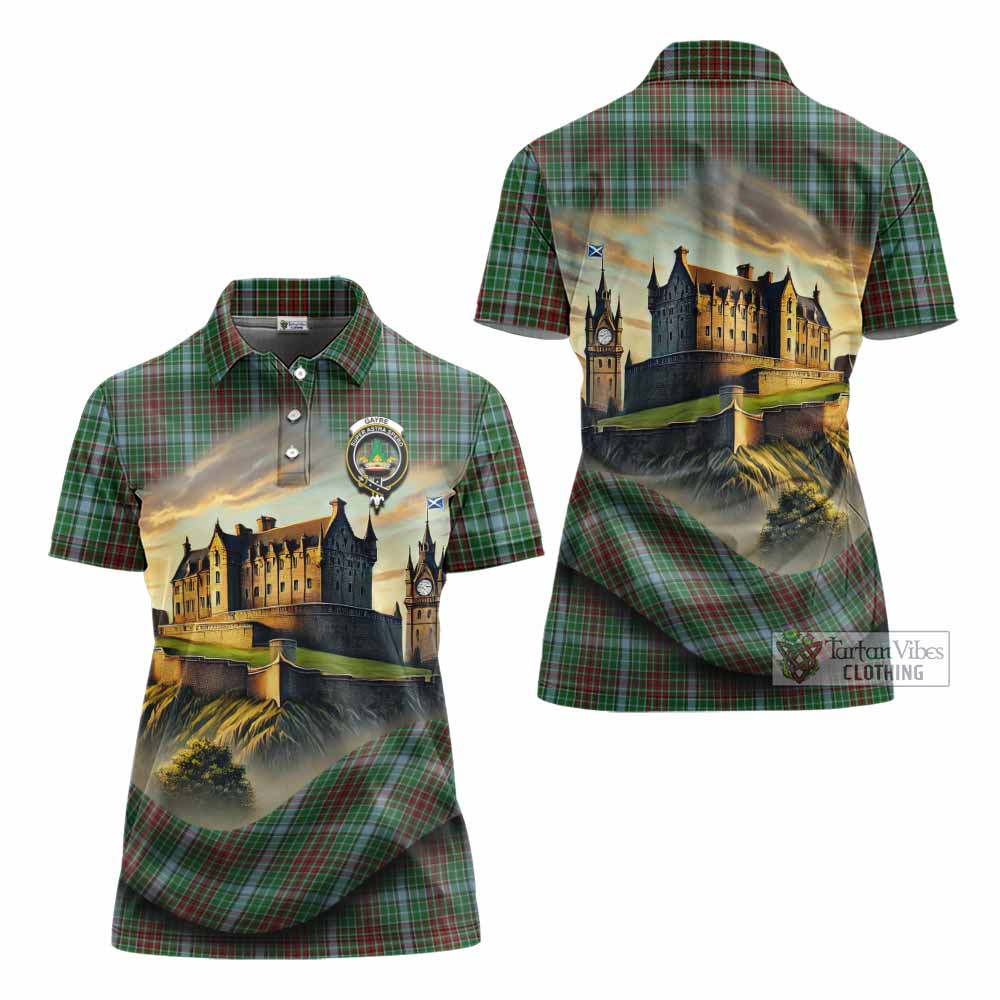 Tartan Vibes Clothing Gayre Tartan Family Crest Women's Polo Shirt with Scottish Ancient Castle Stype