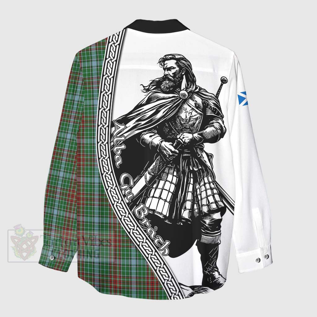 Tartan Vibes Clothing Gayre Tartan Clan Crest Women's Casual Shirt with Highlander Warrior Celtic Style