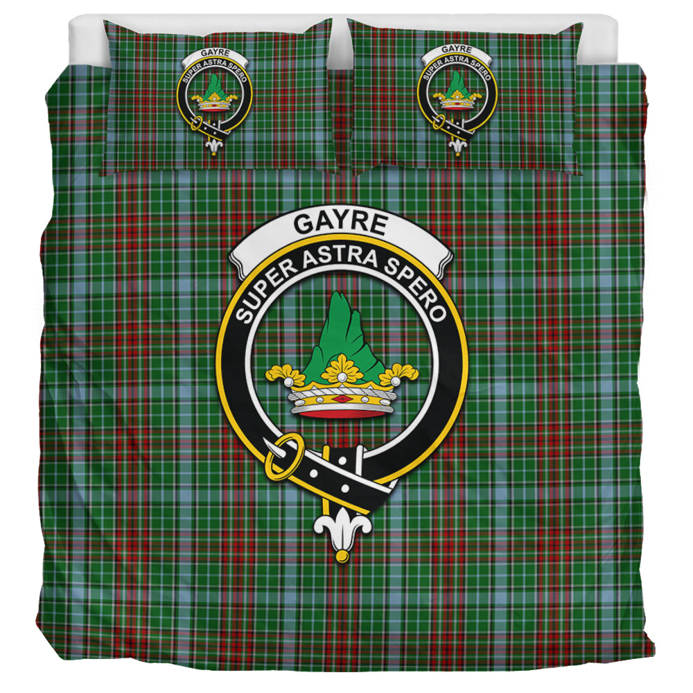 Gayre Tartan Bedding Set with Family Crest UK Bedding Set UK Super King 104*94 inch - Tartan Vibes Clothing