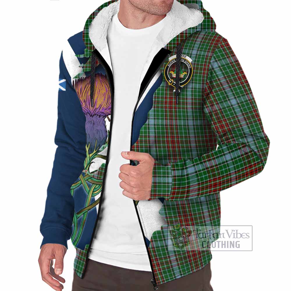Tartan Vibes Clothing Gayre Tartan Family Crest Sherpa Hoodie Scottish Thistle Celtic Inspired