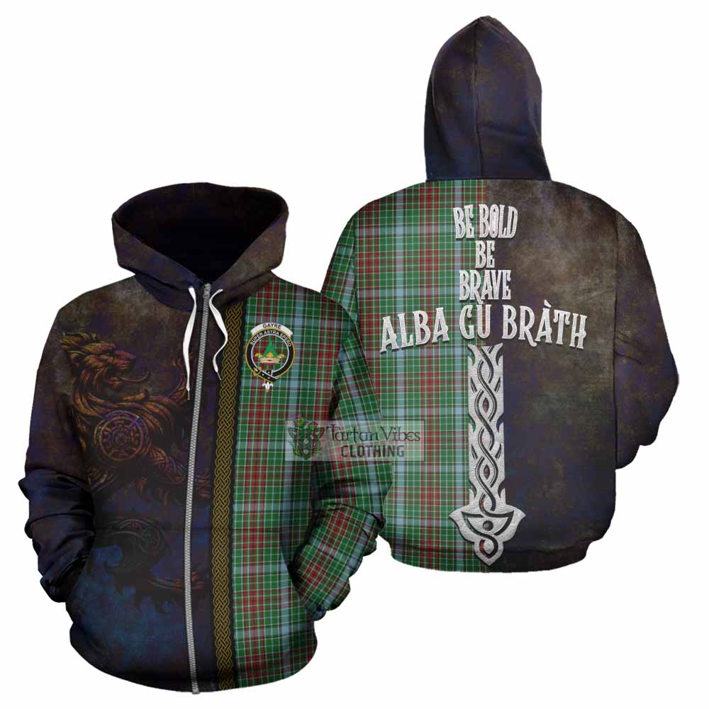 Tartan Vibes Clothing Gayre Tartan Family Crest Hoodie Alba Gu Brath Be Brave Lion Ancient Style