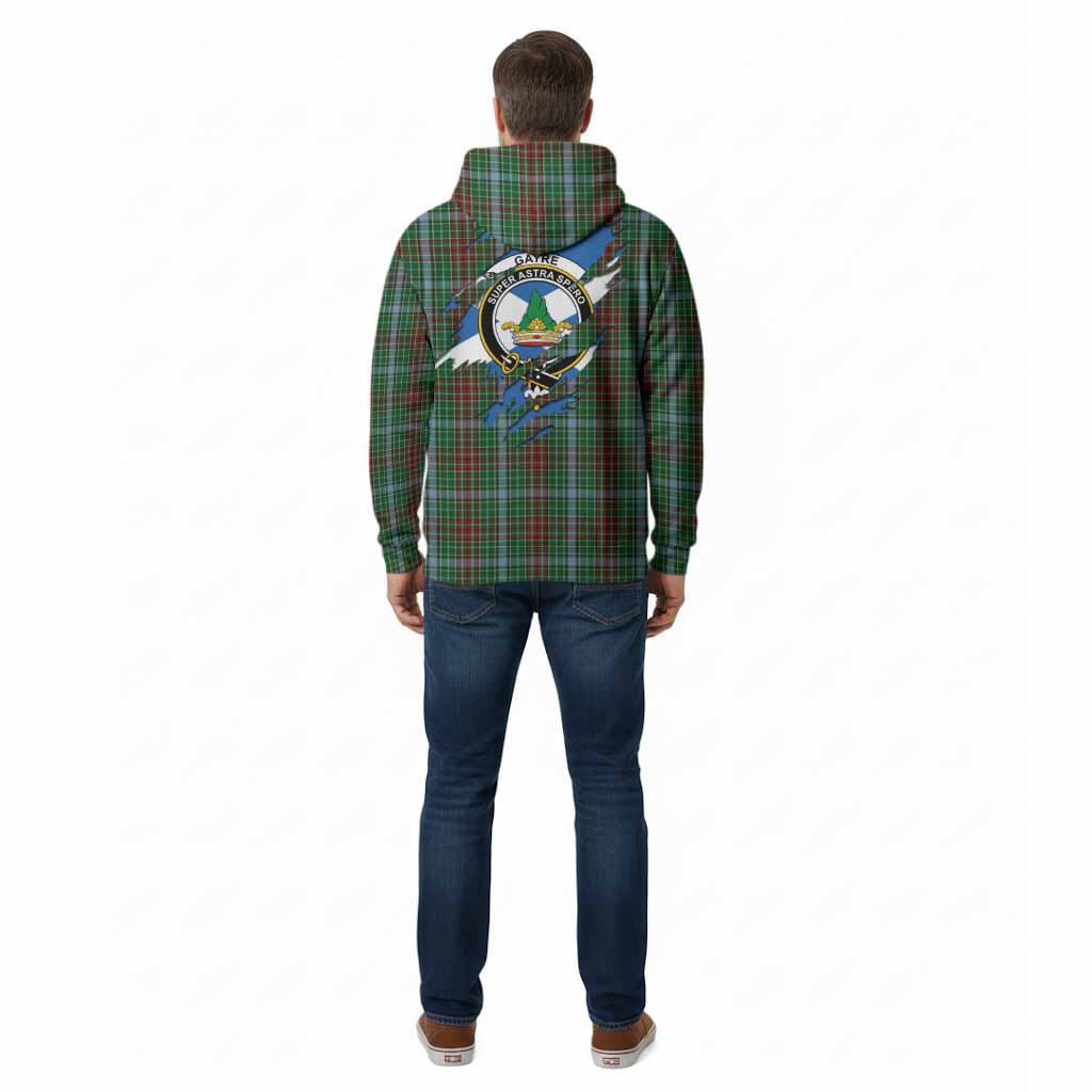 Gayre Clan Crest In Me Tartan Cotton Hoodie Scotland Flag Style