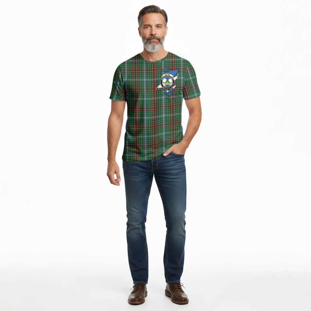 Gayre Clan Crest In Me Tartan Cotton T-shirt Scotland Flag Style