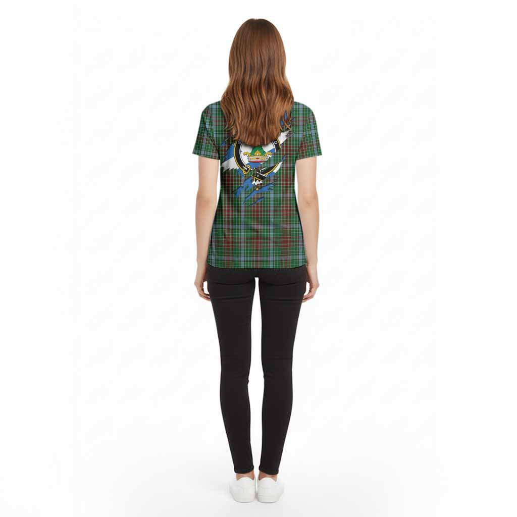 Gayre Clan Crest In Me Tartan Cotton T-shirt Scotland Flag Style